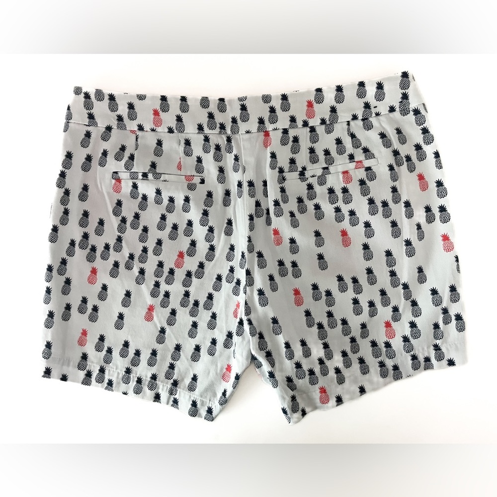 J Crew Red White & Blue Pineapple Print Chino Shorts